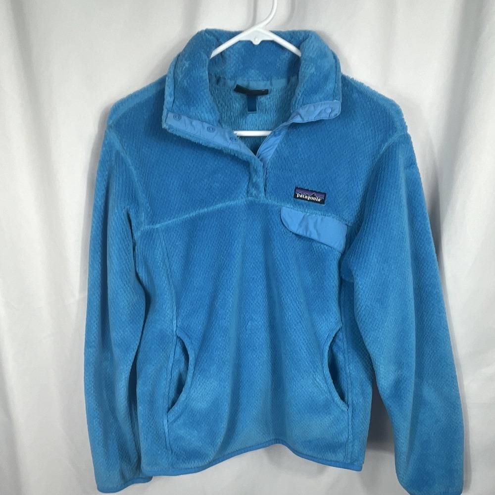 Patagonia Snap-T Women's Pullover Jacket Blue Size Medium Long Sleeve w/Pockets
